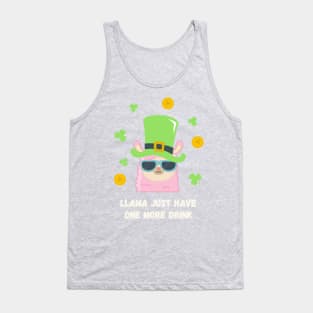 Llama Just Have One More Drink St. Patrick's Day Tank Top